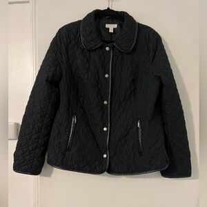 Charter Club Black Quilted Puffer Jacket